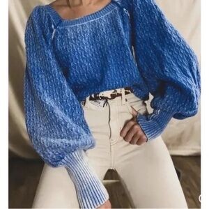 Free People Blue Sweater